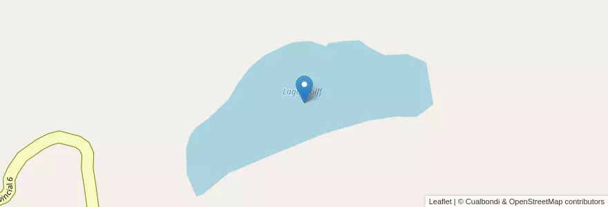 Mapa de ubicacion de Lago Wolff en アルゼンチン, チリ, ネウケン州, Departamento Minas.