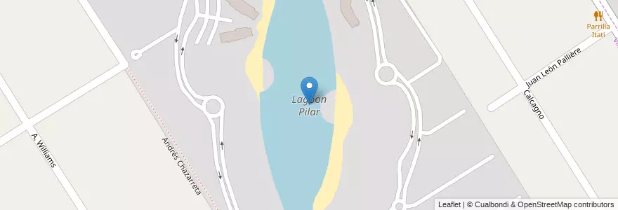 Mapa de ubicacion de Lagoon Pilar en Argentinië, Buenos Aires, Partido Del Pilar, Villa Rosa.