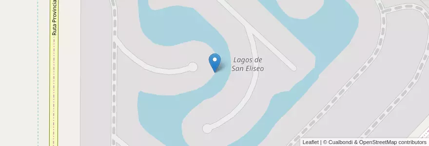 Mapa de ubicacion de Lagos de San Eliseo en Argentina, Provincia Di Buenos Aires, Partido De Presidente Perón.