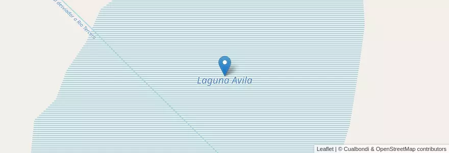 Mapa de ubicacion de Laguna Avila en الأرجنتين, Córdoba, Departamento Unión, Pedanía Ballesteros.