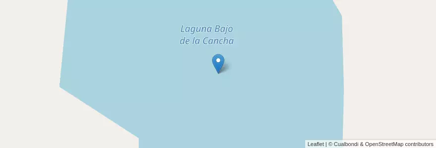 Mapa de ubicacion de Laguna Bajo de la Cancha en الأرجنتين, تشيلي, شوبوت, Departamento Río Senguer.