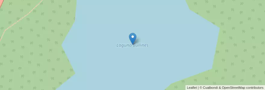 Mapa de ubicacion de Laguna Bullines en Arjantin, Şili, Neuquén, Departamento Los Lagos.