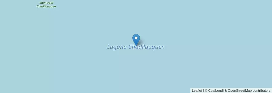 Mapa de ubicacion de Laguna Chadilauquen en 아르헨티나, La Pampa, Departamento Realicó, Municipio De Embajador Martini.