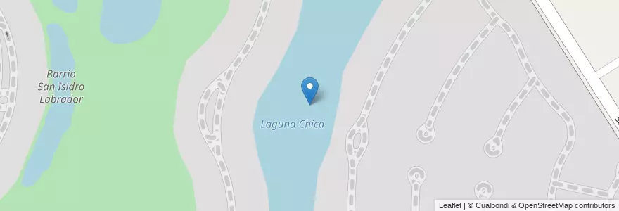 Mapa de ubicacion de Laguna Chica en 아르헨티나, 부에노스아이레스주, Partido De Tigre, Dique Luján.