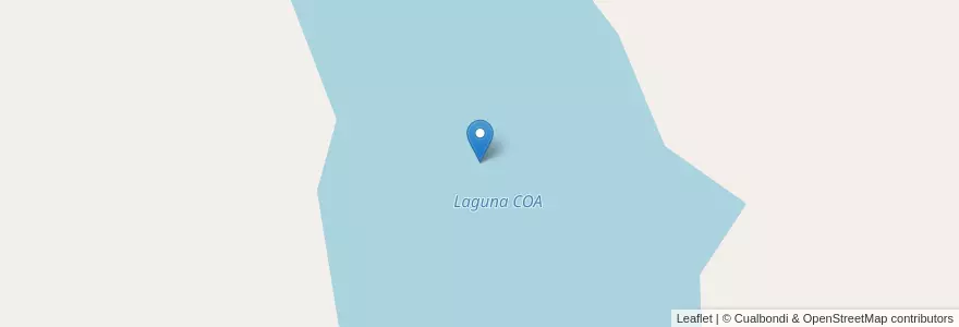Mapa de ubicacion de Laguna COA en Argentinië, Santa Cruz, Chili, Lago Buenos Aires.