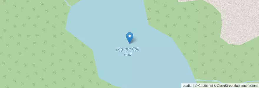 Mapa de ubicacion de Laguna Coli Coli en Arjantin, Şili, Neuquén, Departamento Los Lagos.
