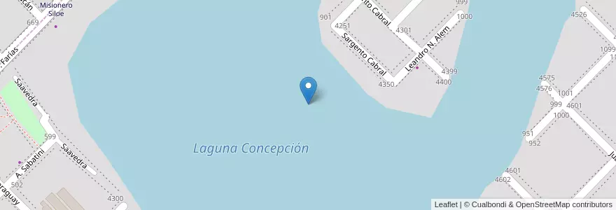 Mapa de ubicacion de Laguna Concepción en Argentina, Chaco, Departamento San Fernando, Barranqueras, Barranqueras.