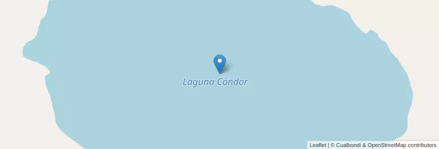Mapa de ubicacion de Laguna Cóndor en Argentinië, Chili, Chubut, Departamento Languiñeo.