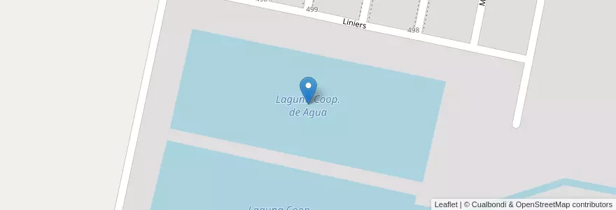 Mapa de ubicacion de Laguna Coop. de Agua en الأرجنتين, سانتا في, Departamento Castellanos, Municipio De Sunchales.