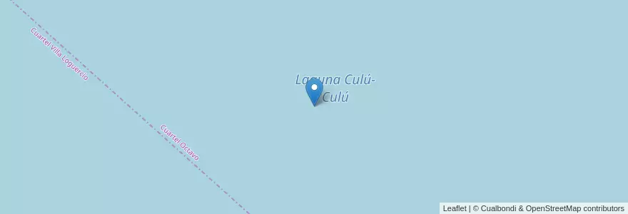 Mapa de ubicacion de Laguna Culú-Culú en アルゼンチン, ブエノスアイレス州, Partido De Lobos, Cuartel Octavo.