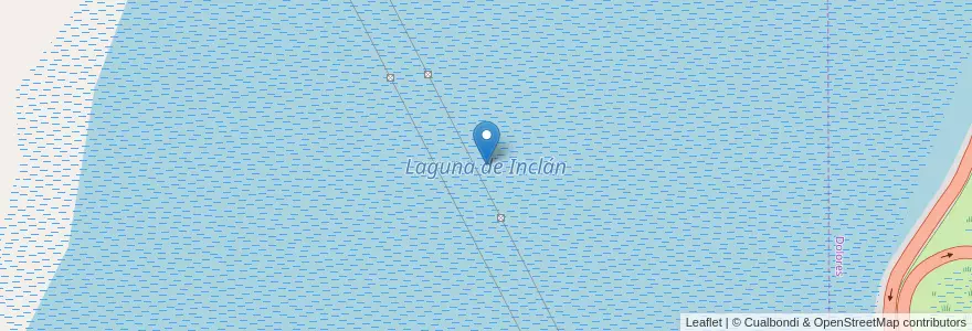 Mapa de ubicacion de Laguna de Inclán en Argentina, Provincia Di Buenos Aires, Partido De Dolores.