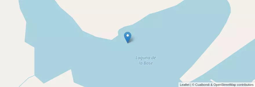Mapa de ubicacion de Laguna de la Base en Argentine, Chubut, Trelew, Departamento Rawson.