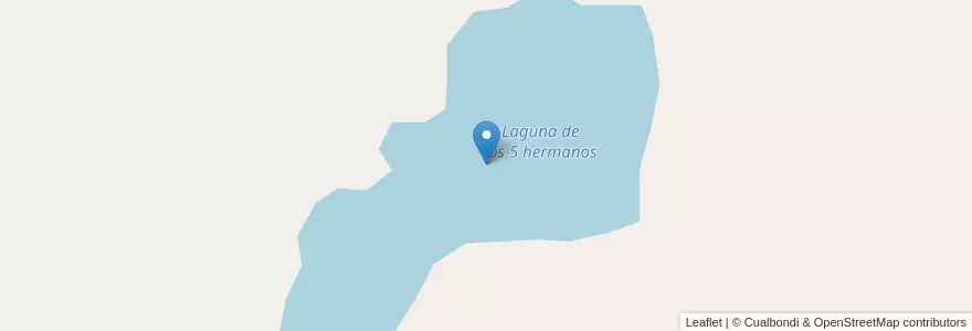 Mapa de ubicacion de Laguna de los 5 hermanos en 阿根廷, Departamento Ushuaia, 智利, 火地省.