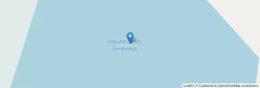 Mapa de ubicacion de Laguna de los Témpanos en Argentine, Province De Santa Cruz, Chili, Río Chico.