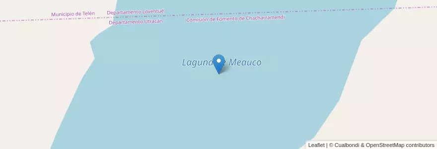 Mapa de ubicacion de Laguna de Meauco en アルゼンチン, ラ・パンパ州, Departamento Utracán, Comisión De Fomento De Chacharramendi.