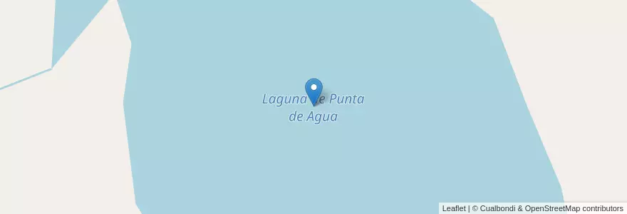 Mapa de ubicacion de Laguna de Punta de Agua en 아르헨티나, 리오네그로주, Departamento Valcheta.