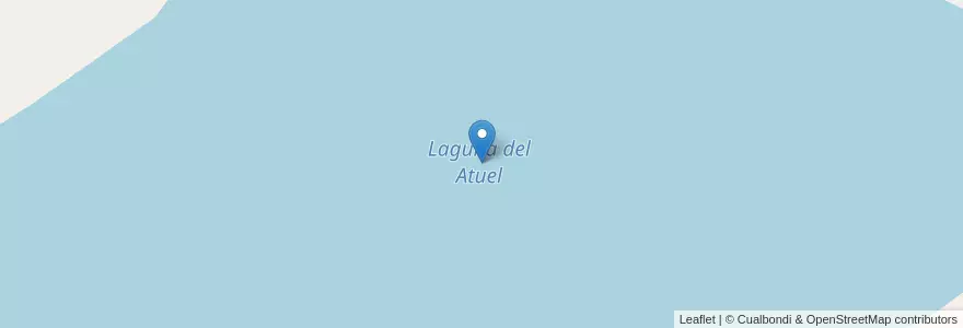 Mapa de ubicacion de Laguna del Atuel en アルゼンチン, チリ, メンドーサ州, Distrito Cuadro Benegas, Departamento San Rafael.