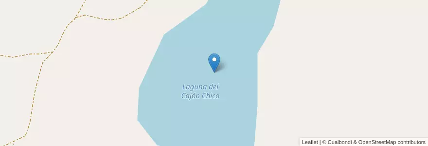 Mapa de ubicacion de Laguna del Cajón Chico en Argentina, Cile, Provincia Di Neuquén, Departamento Ñorquín.