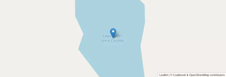 Mapa de ubicacion de Laguna del cerro Corona en 아르헨티나, 칠레, 네우켄주, Departamento Minas, Huinganco.