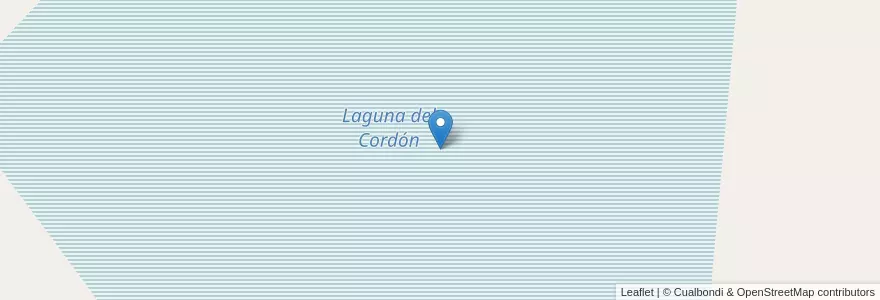 Mapa de ubicacion de Laguna del Cordón en アルゼンチン, チリ, チュブ州, Departamento Río Senguer.