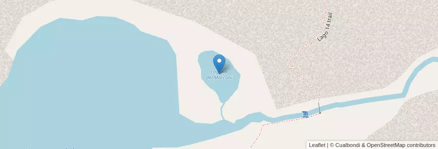 Mapa de ubicacion de Laguna del Marconi en Argentinië, Chili, Santa Cruz, Lago Argentino.