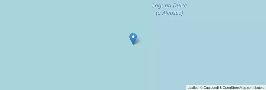 Mapa de ubicacion de Laguna Dulce (o Aleusco) en Argentina, Cile, Chubut, Departamento Languiñeo.