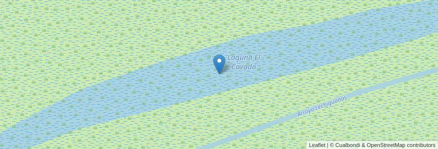 Mapa de ubicacion de Laguna El Cavado en Arjantin, Entre Ríos, Departamento Gualeguay, Distrito Islas.