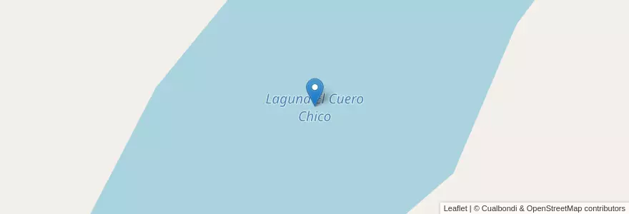 Mapa de ubicacion de Laguna El Cuero Chico en Argentinië, Córdoba, Departamento General Roca, Pedanía Cuero.