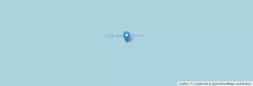 Mapa de ubicacion de Laguna El Zorro en Argentina, Chile, Santa Cruz, Corpen Aike.