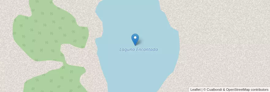 Mapa de ubicacion de Laguna Encantada en Argentina, Departamento Ushuaia, Chile, Tierra Del Fuego.