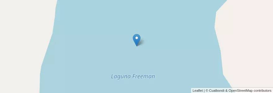Mapa de ubicacion de Laguna Freeman en Argentinien, Xii Region Von Magellan Und Der Chilenischen Antarktis, Chile, Provinz Santa Cruz, Güer Aike.