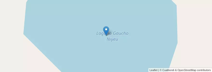 Mapa de ubicacion de Laguna Gaucho Niyeu en Argentinië, Río Negro, Departamento Nueve De Julio.