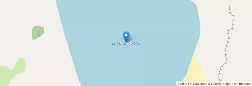 Mapa de ubicacion de Laguna Honda en アルゼンチン, チリ, ネウケン州, Departamento Catán Lil.