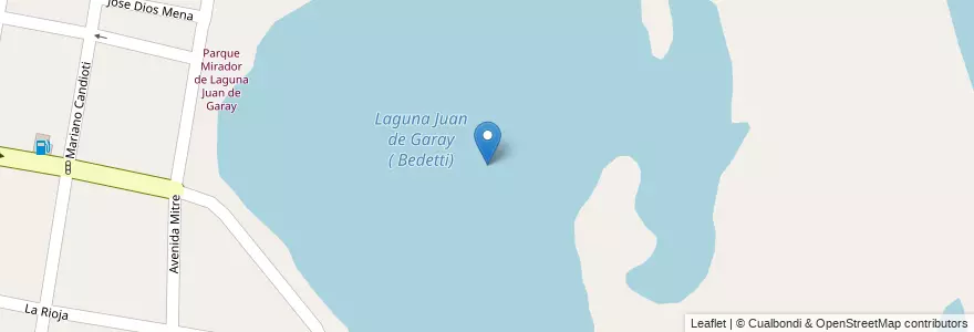 Mapa de ubicacion de Laguna Juan de Garay ( Bedetti) en アルゼンチン, サンタフェ州, Departamento La Capital, Santo Tomé, Santa Fe Capital.