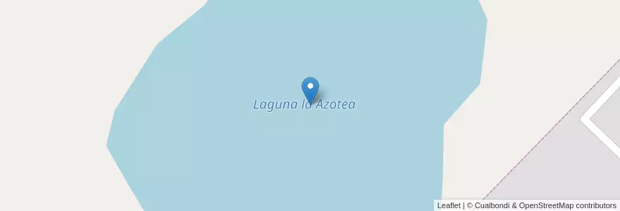 Mapa de ubicacion de Laguna la Azotea en Arjantin, Buenos Aires, Partido De General Viamonte.