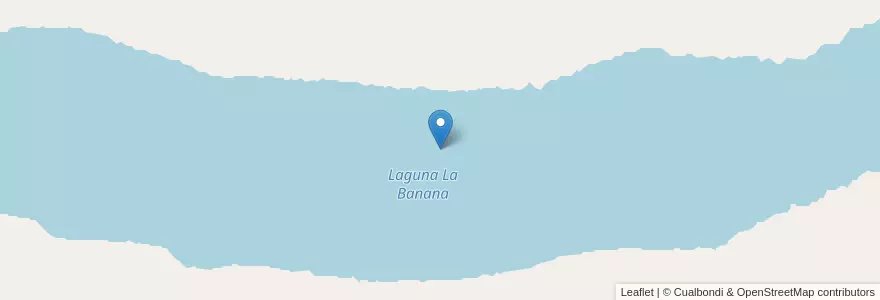 Mapa de ubicacion de Laguna La Banana en アルゼンチン, チリ, チュブ州, Departamento Futaleufú.