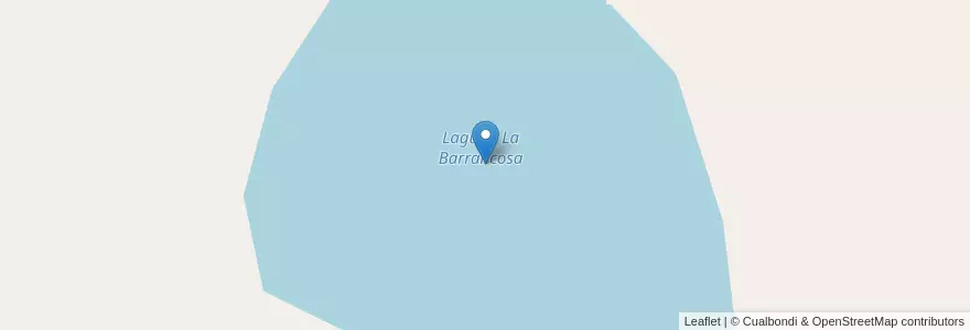 Mapa de ubicacion de Laguna La Barrancosa en Argentinië, Río Negro, Departamento Nueve De Julio.