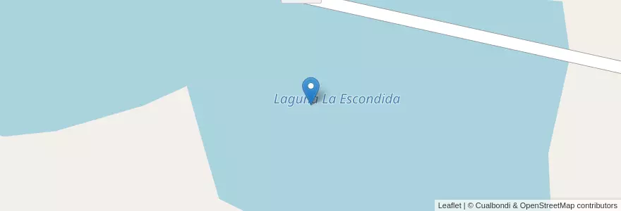 Mapa de ubicacion de Laguna La Escondida en Argentina, Provincia Di Buenos Aires, Partido De General Villegas.