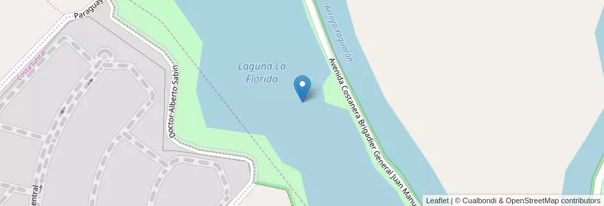 Mapa de ubicacion de Laguna La Florida en Arjantin, Buenos Aires, Partido De San Nicolás, San Nicolás De Los Arroyos.