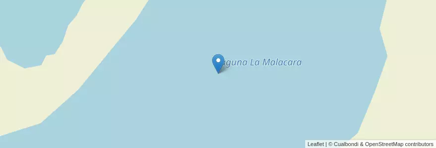Mapa de ubicacion de Laguna La Malacara en アルゼンチン, ブエノスアイレス州, Partido De Lobería.