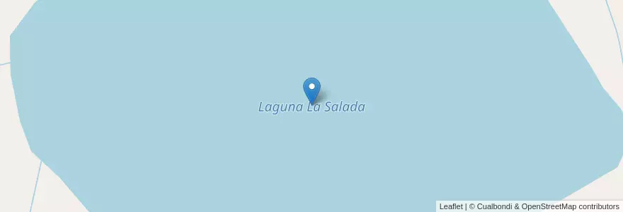 Mapa de ubicacion de Laguna La Salada en Arjantin, Córdoba, Departamento General San Martín, Pedanía Chazón.