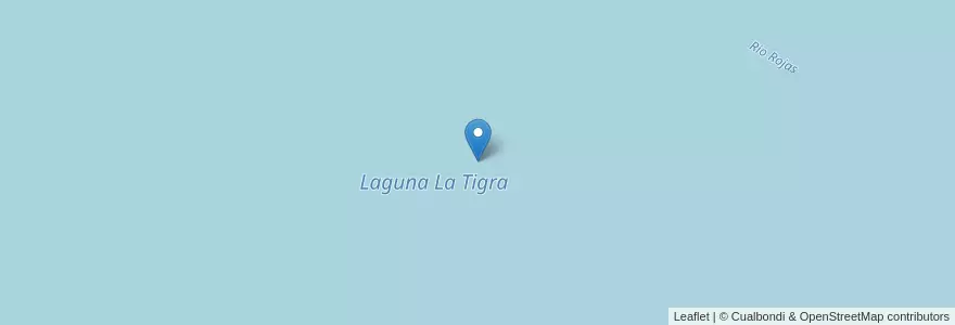 Mapa de ubicacion de Laguna La Tigra en アルゼンチン, ブエノスアイレス州, Partido De Rojas.