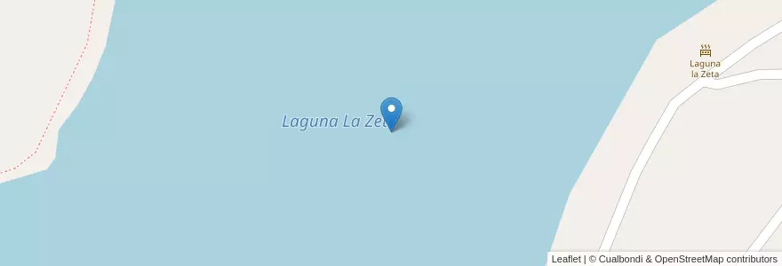 Mapa de ubicacion de Laguna La Zeta en Argentine, Chili, Chubut, Departamento Futaleufú.