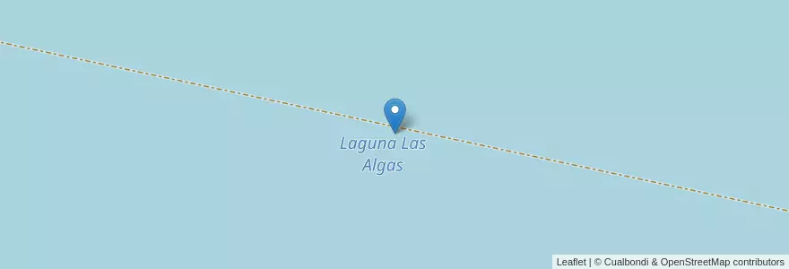 Mapa de ubicacion de Laguna Las Algas en アルゼンチン, サンタフェ州, Departamento General López, Municipio De Amenábar.