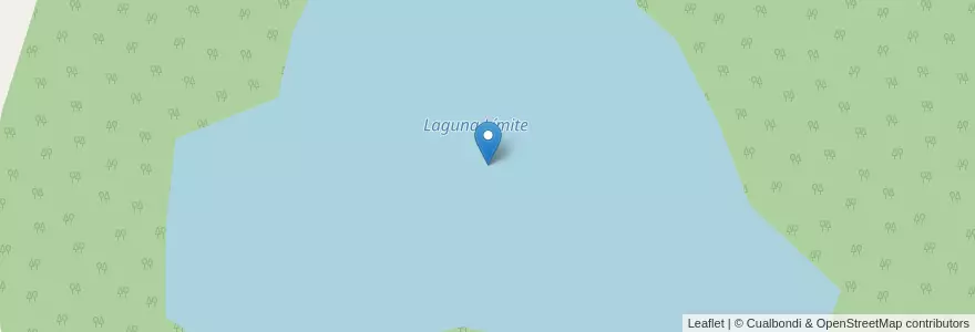 Mapa de ubicacion de Laguna Límite en Argentinien, Chile, Chubut, Departamento Languiñeo.