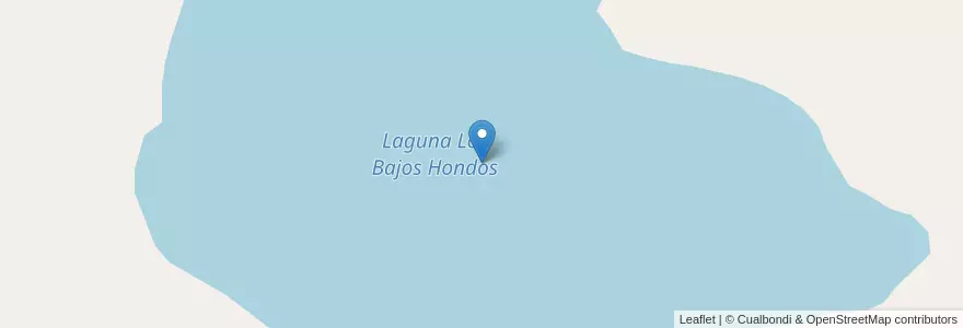Mapa de ubicacion de Laguna Los Bajos Hondos en Argentinien, San Luis, General Pedernera.