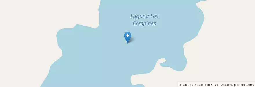 Mapa de ubicacion de Laguna Los Crespines en Arjantin, San Luis, General Pedernera.