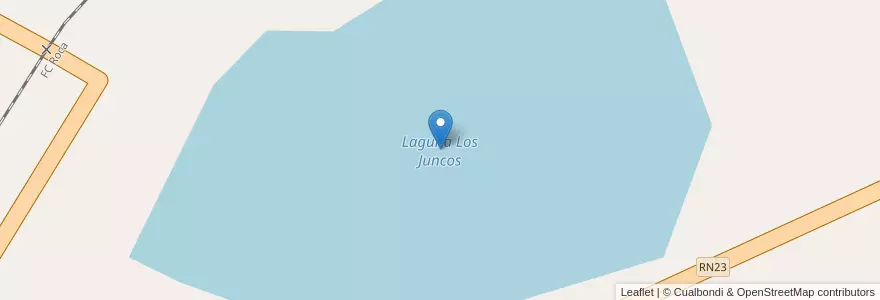 Mapa de ubicacion de Laguna Los Juncos en Argentine, Chili, Province De Río Negro, Departamento Pilcaniyeu.