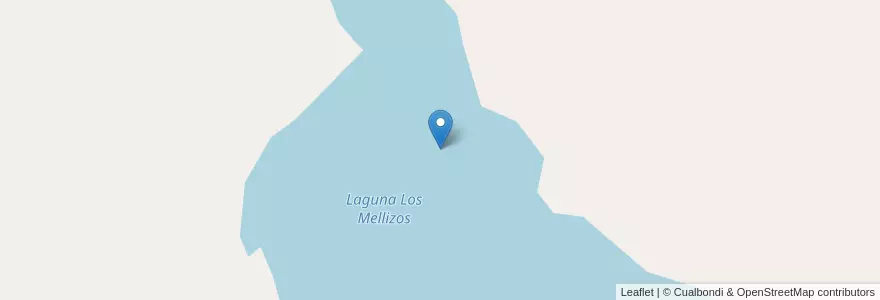 Mapa de ubicacion de Laguna Los Mellizos en Arjantin, Şili, Chubut, Departamento Río Senguer.