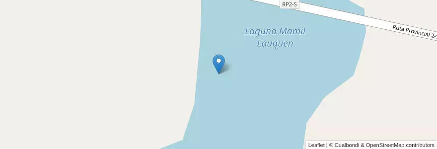 Mapa de ubicacion de Laguna Mamil Lauquen en 아르헨티나, Santa Fe, Departamento General López, Municipio De Rufino.